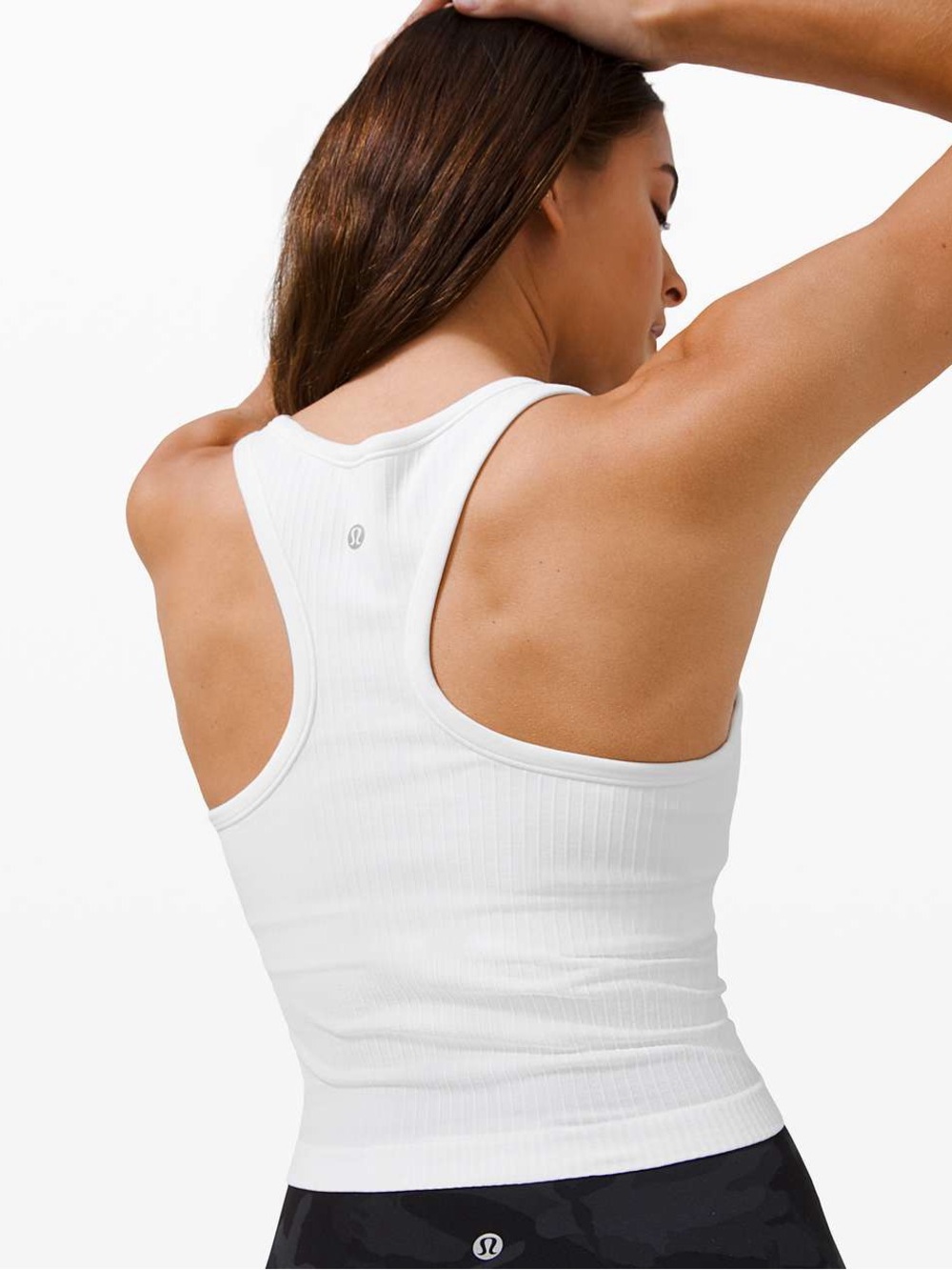 Lululemon Ebb To Street Racerback Crop Tank in White Size 8